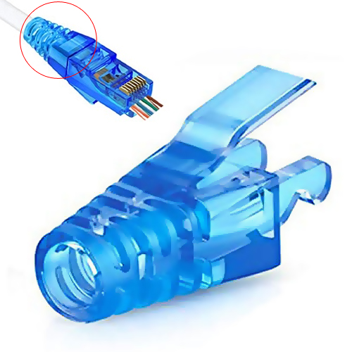 TK45 (A102-TR MAVİ) RJ45 (8P/8C) BOTH KORUMA KILIFI (PAKET 100 ADET) MAVİ 