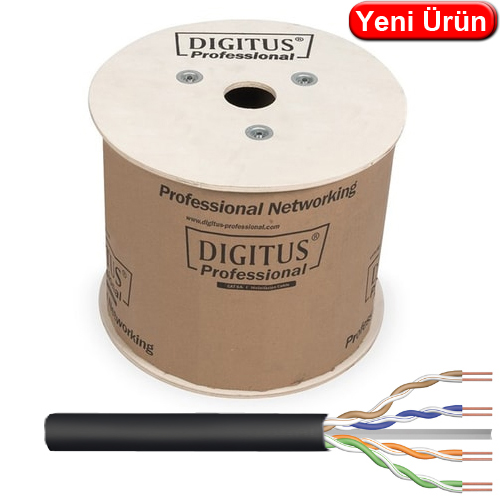 DIGITUS (DK.1613.5.OD) CAT6 DIŞ ORTAM POLİETİLEN TEK KILIFLI KABLO (500MT.) 