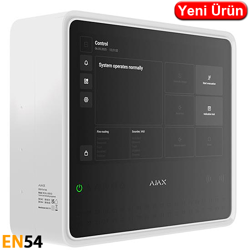 AJAX (AJX 125732.WH) KABLOSUZ HUB YANGIN PANELİ EN54 BELGELİ BEYAZ