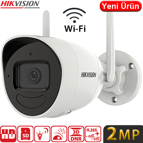 HIKVISION (DS-2CV2021G2-IDW) 2MP WIFI 512GB SD DESTEKLİ IP66 BULLET KAMERA