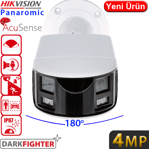 HIKVISION (DS-2CD2T46G2P-ISU/SL) 4MP PANORAMIC ACUSENSE BULLET KAMERA 40MT
