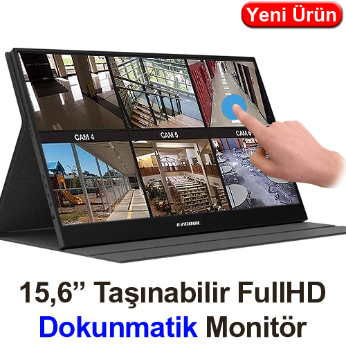 EZCOOL LITE E15T 15,6inç DOKUNMATİK 60HZ FHD PORTABLE TAŞINABİLİR SESLİ MONİTÖR
