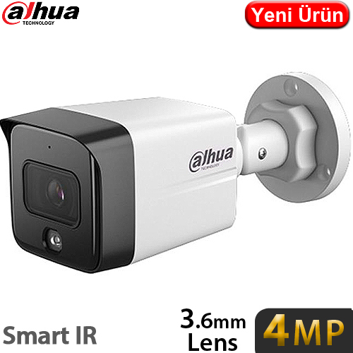 DAHUA (IPC-HFW1431TC1-SA-0360B-S6) 4MP 3.6MM SESLİ 256GB SD DESTEKLİ IP BULLET KAMERA-30MT. 