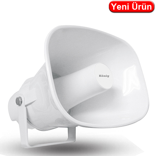 KÖNİG (K-34/S) 40W TRAFOLU PLASTİK HORN HOPARLÖR (BEYAZ)