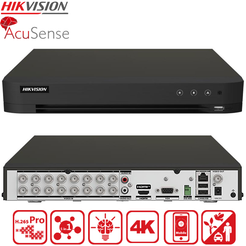 HIKVISION (İDS-7216HQHI-M1/TX) 16 KANAL 2xSES 1xHDMI 1xVGA 1x10TB 8xIP HD-TVI HIBRIT AKILLI KAYIT