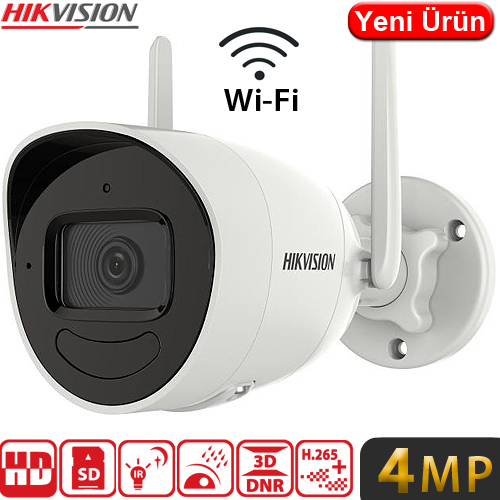 HIKVISION (DS-2CV2041G2-IDW) 4MP WIFI 512GB SD DESTEKLİ IP66 BULLET KAMERA