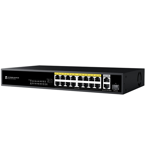STONET (ST119GHPDI-2G1MS-250) 16 PORT POE 10/100 + 2 PORT UPLINK GIGABIT 1x2,5G SFP 250W POE SWITCH 