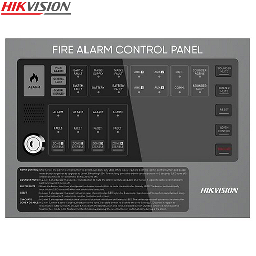HIKVISION (HF-C104) 4 ZONE KONVANSİYONEL YANGIN ALARM PANELİ