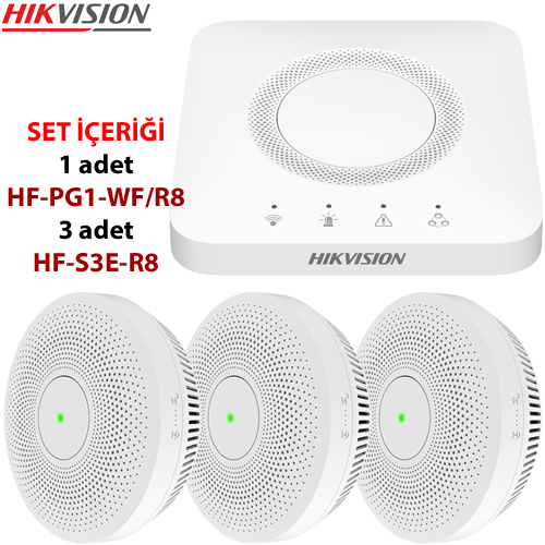 HIKVISION (HF-KS1-WF/R8) KABLOSUZ YANGIN ALARM KONTROL SETİ RF+WIFI