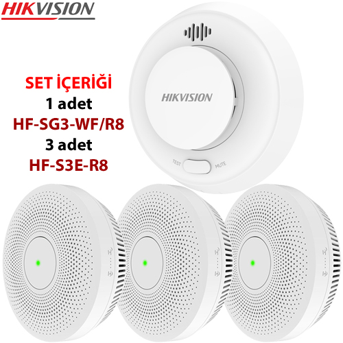 HIKVISION (HF-KS2-WF/R8) KABLOSUZ YANGIN ALARM KONTROL SETİ RF+WIFI