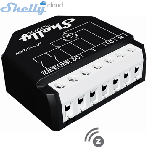 SHELLY (Wave Shutter) SMART SWITCH ROLE 2 KANAL 20A (Z-Wave Protokol) (37x42x16mm)