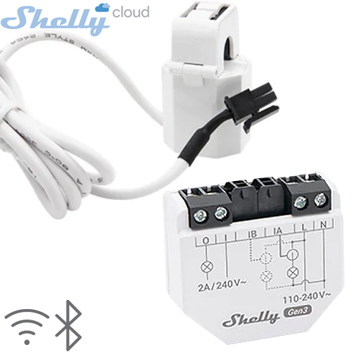 SHELLY (EM Gen3) ENERJİ MONİTÖRÜ 2A(WIFI,BLUETOOTH) (37x42x16mm)