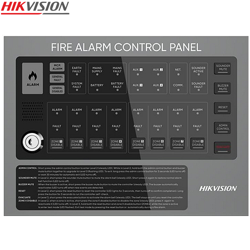 HIKVISION (HF-C108) 8 ZONE KONVANSİYONEL YANGIN ALARM PANELİ