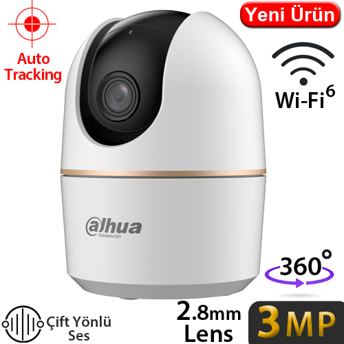 DAHUA (IPC-HPT1330DA-STW) 3MP İÇ MEKAN Wİ-Fİ PAN-TİLT KAMERA