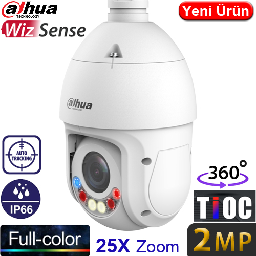 DAHUA (SD4E225GB-HNR-A-PV1) 2MP 25X TİOC WIZSENSE FULL-COLOR PTZ KAMERA 100MT
