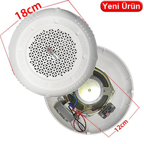 WESTA (WS-1119T) 13CM 110V TRAFOLU BEYAZ TAVAN TİP SIVA ÜSTÜ HOPARLÖR