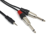 TEKNOGREEN (TKS-201) 1MT 2x6.3 MONO 3.5MM STEREO KABLOSU