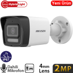 HIKVISION (DS-2CD1023G2-LIUF) 2MP 4MM SMART HYBRIT LIGTH SESLİ POE IR BULLET KAMERA 30MT
