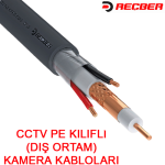 REÇBER (306071) 2+1 RG59 MİNİ 2*0,50 POLİETİLEN DIŞ ORTAM CCTV KABLOSU (500MT.) 
