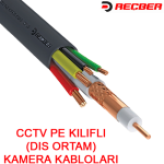 REÇBER (306072) 4+1 POLİETİLEN RG59 MİNİ+2*0,5+2*0,22 DIŞ ORTAM CCTV KABLOSU (500MT.) 