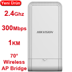 HIKVISION (DS-3WF0FA-2N/O) 2.4Ghz 300Mbps 70 DERECE 1KM OUTDOOR WIRELESS BRIDGE KIT