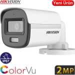 HIKVISION (DS-2CE10DF0T-PF) 2MP 3.6MM GECE GÖR.1080P HD-TVI COLORVU PLASTİK DIŞ ORTAM IR-20MT.KAMERA