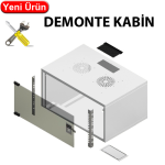 FREELINK (U1082) 7U W=600 D=450mm DUVAR TİP DEMONTE BEYAZ KABİN 