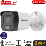 HIKVISION (DS-2CD1021G2-LIUF) 2MP 2.8MM SMART HYBRİD LIGHT FEXED IR BULLET KAMERA 20MT SESLİ