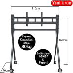 TRL-LINK (TRK-501-A) TEKERLEKLİ UNİVERSAL İNTERAKTİF AKILLI TAHTA, EKRAN, TV STANDI 42-85inç
