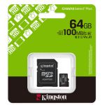 KINGSTON (SDCS3/64GB) 64GB MICROSDXC CLASS 10 HAFIZA KARTI+ADAPTÖR 