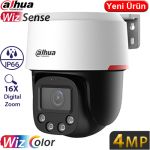 DAHUA (SD2C400NA-B-PV-PRO) 1/1.8 CMOS 4MP 16X IP66 WIZCOLOR WIXSENSE PT IP SPEED DOME KAMERA-30MT
