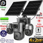 TRK-LINK (RS-5604 SİYAH) 4X2MP KAMERALI 4G E-SİM AOV SOLAR KAMERA