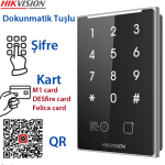 HIKVISION (K1109DKB-QR) MIFARE+NFC+DESFIRE KART DOKUNMATİK GEÇİŞ KONTROL TERMİNALİ
