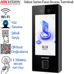 HIKVISION (DS-K1T344MBWX-QRE1) WI-FI+MIFARE+ŞİFRE+QR+YÜZ TANIMA GEÇİŞ KONTROL TERM. DOK. EKRAN IP65