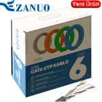 ZANUO (ZN-KPP-6U-P-250) CAT6 U/UTP CCA POLIETILEN SİYAH DIŞ ORTAM KABLO 250MT KUTU