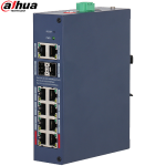 DAHUA (CHS4212-8GT-110) 8 PORT GIGABIT 8X30W+1X90W POE+2XSFP+2XGIGABIT ETH. DIN-RAY BULUT YÖN.SWITCH