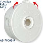 ALTEBOX CLİKC (AB-7006B-R) YUVARLAK DOME VE BULLET KAMERA MONTAJ BUATI REKOR GİRİŞİLİ BEYAZ CAP 10CM