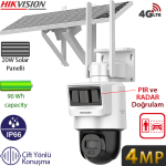 HIKVISION (DS-2DE2C400IWG-K/4G/C09S20) 4MP IR 4G IP66 512GB SOLAR GÜNEŞ ENERJİ DESTEKLİ IP PT KAMERA