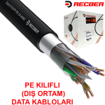 REÇBER (506025-305) SL400 U23 CAT6 U/UTP 23AWG POLİETİLEN DIŞ ORTAM SAF BAKIR KABLO (305MT.) 