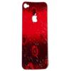 ADDISON (IP-408-23) IPHONE 4S DERİ ARKA YÜZ KORUYUCUSU+ŞEFFAF EKRAN KIRMIZI-DESENLİ