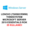 LENOVO (7S05001RWW) THINKSYSTEM MICROSOFT SERVER 2019 ESSENTIALS ROK(25 KULLANICI) 