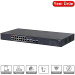 DAHUA (CS4218-16ET-190) 18 PORT 10/100 16xPOE 190W +2SFP CLOUD YONETILEBILIR SWITCH