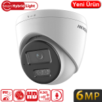 HIKVISION (DS-2CD1363G2-LIUF) 6MP 2.8MM SESLİ SMART HYBRID LIGHT IP POE DOME KAM IP67 30MT