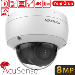 HIKVISION (DS-2CD2183G2-IU) 8MP 4MM 120DB 512GB SD DAHİLİ MİK.ACUSENSE IP67 IK10 DOME KAMERA 30 MT