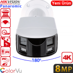 HIKVISION (DS-2CD2T87G2P-LSU/SL) 8MP PANORAMIC ACUSENSE BULLET KAMERA 40MT