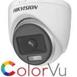 HIKVISION (DS-2CE70DF0T-PF) 2MP 2.8MM GECE GÖR.1080P HD-TVI COLORVU PLASTİK DOME-20MT.KAMERA