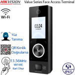 HIKVISION (DS-K1T323MBWX-QRE1) WI-FI+MIFARE KART+QR+YÜZ TANIMA GEÇİŞ KONTROL TERMİNALİ  LCD EKRANLI