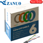 ZANUO (ZN-KCP-6U-G-100) CAT6 UTP CCA KABLO 100MT GRİ