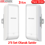 HIKVISION (DS-3WF3000-EI-5AC/P) 5Ghz 867Mbps 3KM OUTDOOR WIRELESS BRIDGE KIT (KİT OLARAK SATILIR)