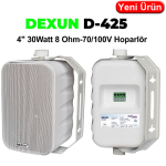 DEXUN (D-425T) 4inç 30W TRAFOLU SÜTUN HOPARLÖR (BEYAZ)